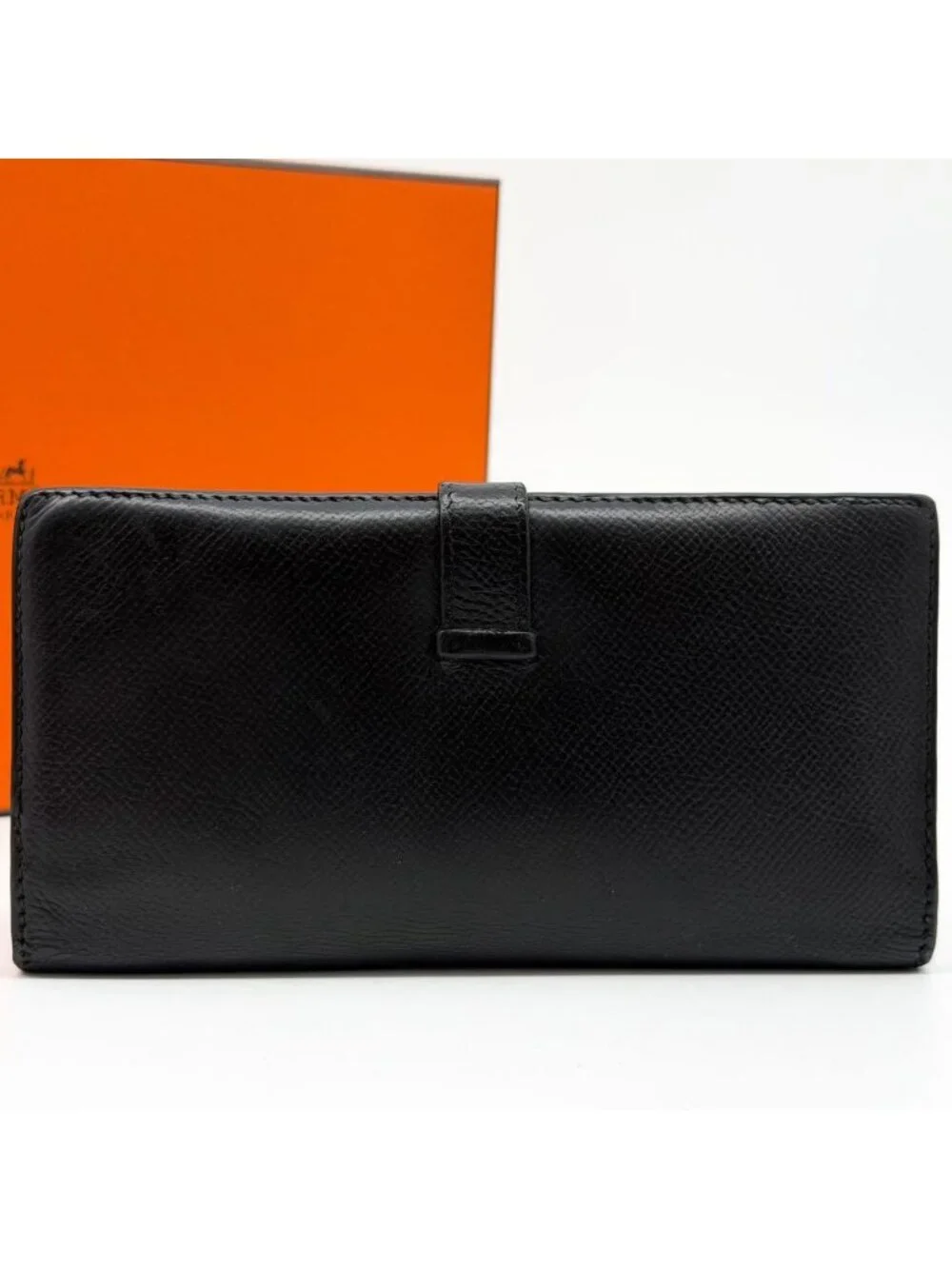Hermes Bearn Classic Veau Epsom Black Bifold Wallet